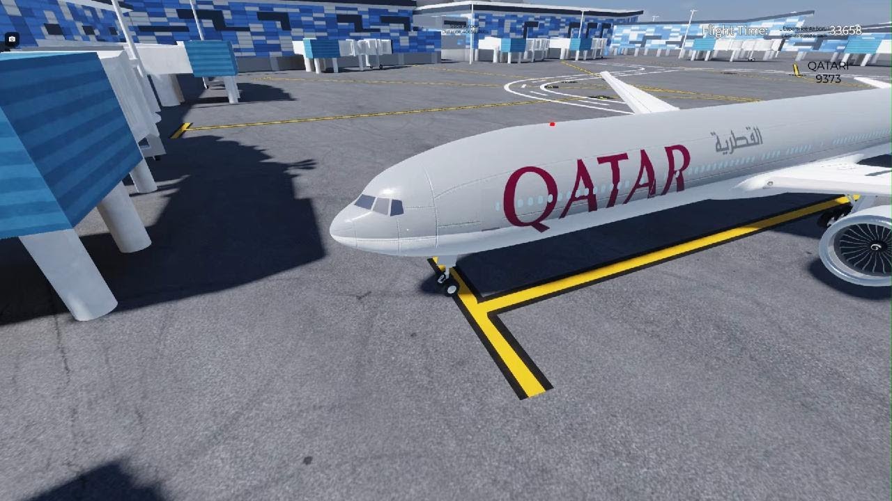 Flight Master B777 QatarAirways Lyden Pindling-Princess Juliana. 4k full flight Roblox.