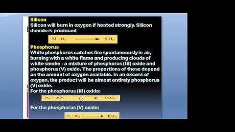 reaction of period 3 element with oxygen