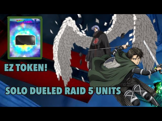 6 Star Units Beating Dueled Raid (VRTOKEN), 4 Units Solo Gameplay