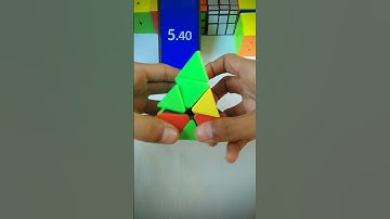 sub 15 solve in PYRAMIX cube 😮#shorts #trending