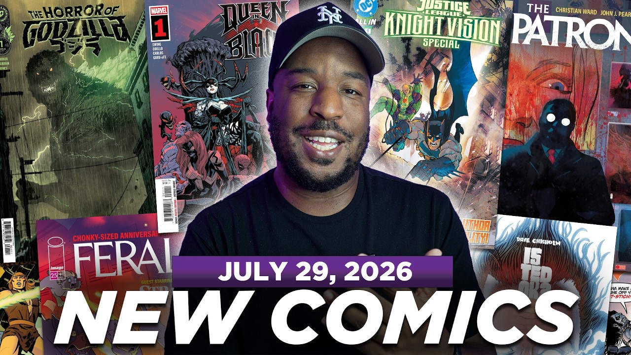 NEW COMIC BOOK DAY 7/29/26 | QUEEN IN BLACK #1, FERAL #25, JUSTICE LEAGUE: KNIGHT VISION SPECIAL