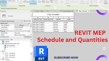 Revit MEP| Schedule & Quantity | Creating Quantities | Creating Schedule in Revit(How to create)