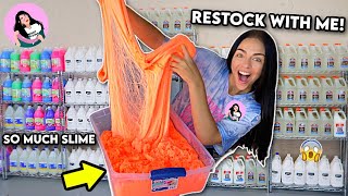 RESTOCK MY SLIME SHOP WITH ME! *i made WAY TOO much slime AGAIN*