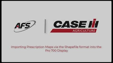 Importing Prescription Maps via the Shapefile format into the Pro 700 Display.