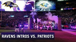 Baltimore Ravens Black Out M&T Bank Stadium for Introductions vs. Patriots