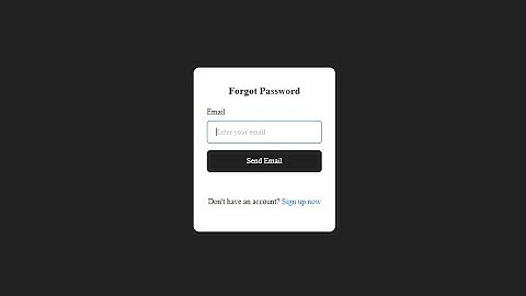 Stunning Forgot Password Form (HTML + CSS)