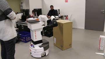 First try of a hardcoded grasping with TIAGo using MoveIt!