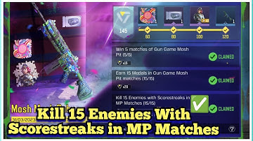 Call Of Duty Mobile Kill 15 Enemies With Scorestreaks in MP Matches Task Complete