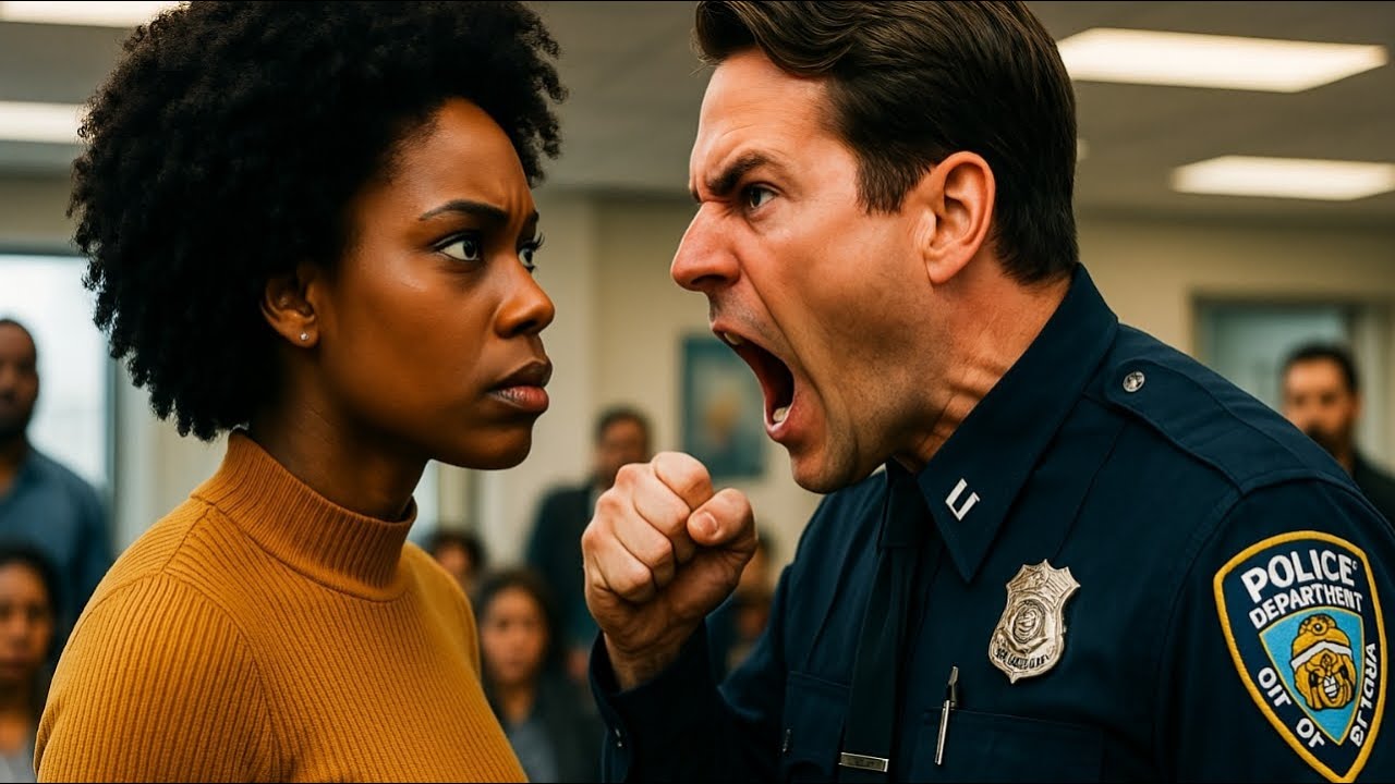 شرطي عنصري يلكم امرأة سوداء، ثم يركع عندما يعلم أنها رئيسة الشرطة.