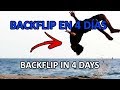 PROGRESIÓN DE BACKFLIP EN 4 DÍAS/BACKFLIP PROGRESS 4 DAYS