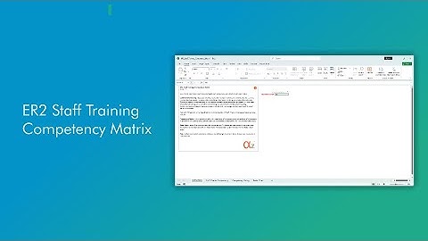 ER2 Staff Training and Competency Matrix