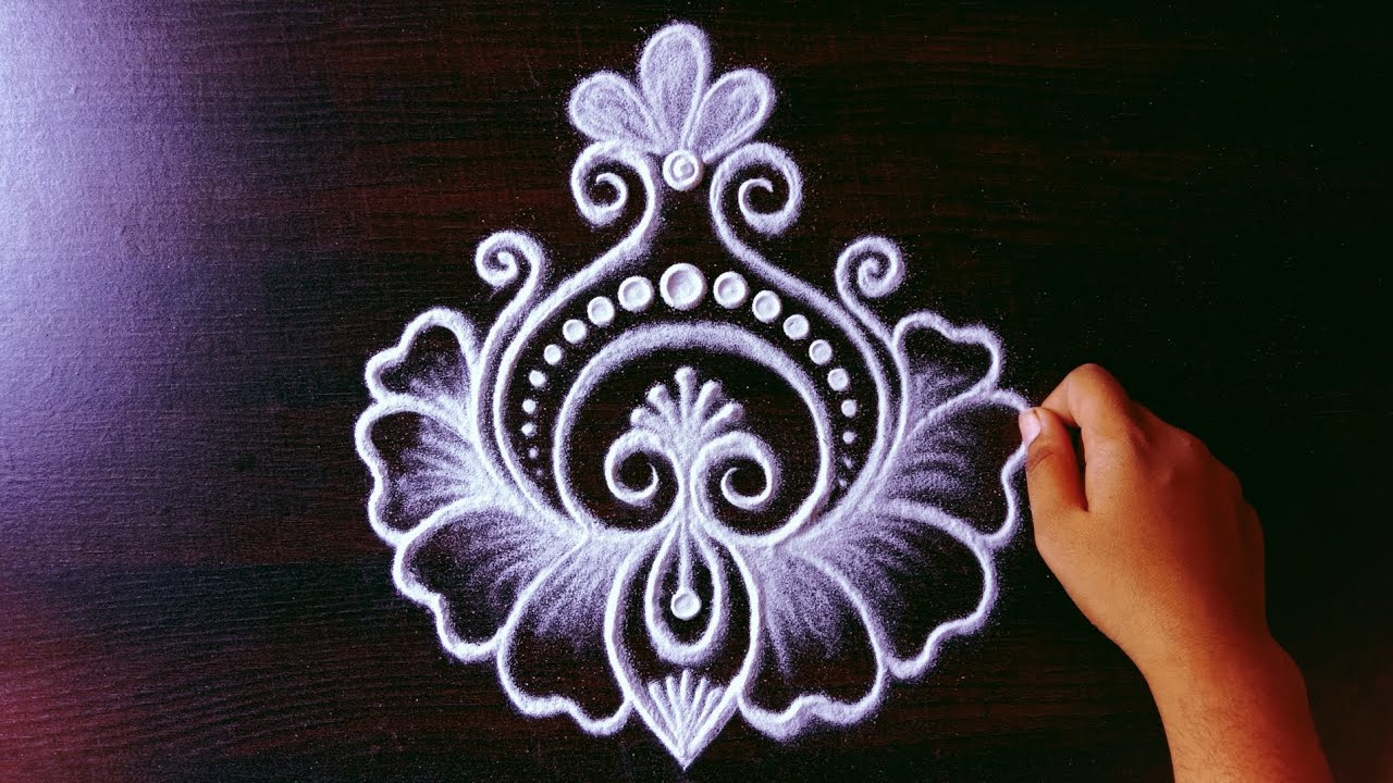 daily use rangoli | rangoli | rangoli design | muggulu | freehand ...