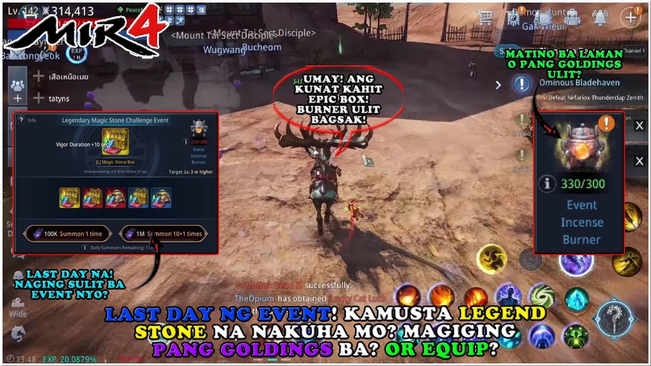 MIR4 - MAGIC STONE EVENT DAY 3! KAMUSTA STONES NYO? BUTI SAKIN MATINO NAMAN KAHIT PAPANO! - F2P