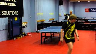 Table tennis match (Chinese penhold)