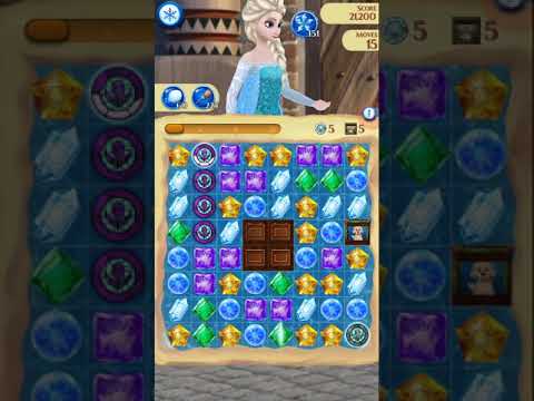Disney Frozen Free Fall Endless map level #2528 (without using items)