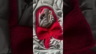crochet bow bag #croche #bow #crochetbag #pinterestinspired #diy #aesthetics #yarn