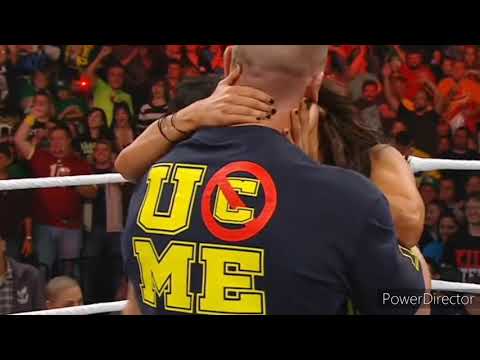 john Cena and AJ lee kiss 😍