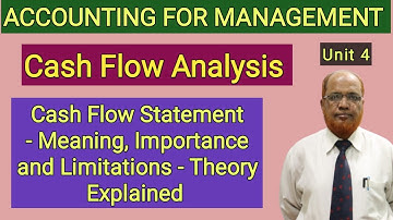 Accounting for Management I Cash Flow Statement Analysis I Theory I Part 1 I Hasham Ali Khan I