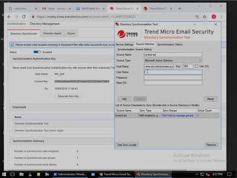 Trend Micro Email Security - Directory Synchronization Tool Setup