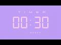30 Second Digital Countdown Timer with Simple Beeps 💕💜