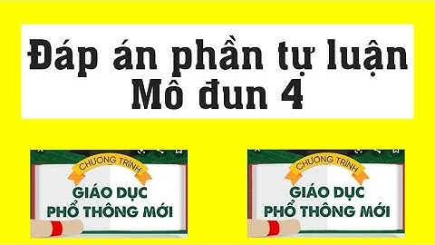 Đáp án phần tự luận mô đun 4