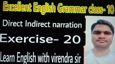 Direct and indirect speech | Imperative sentences | Excellent English Grammar Ex- 20