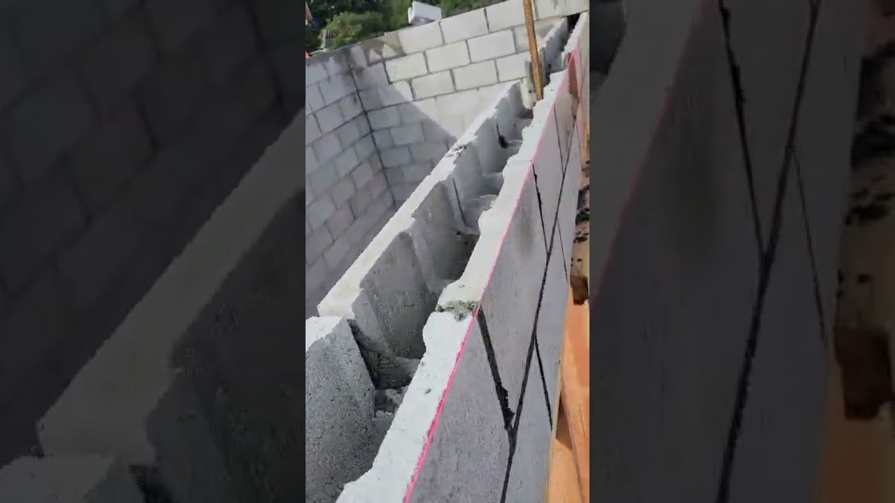 elevator Shaft Masonry double Bond Beams Blocks