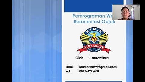 Pemrograman Web Berorientasi Objek Pertemuan 1