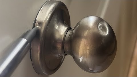 How to remove kwikset knob with no screws