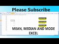 MEAN MEDIAN MODE IN EXCEL (INDIVIDUAL SERIES)- 3 min.