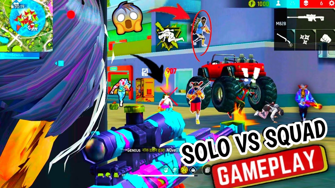 🔥 Solo Vs Squad in Free Fire | Pro Headshot Gameplay 🔥 - YouTube