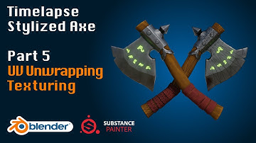 [Blender] Stylized Axe : How to make a game asset - Part 5