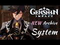 Genshin impact archive and character archive overview  genshin 11 update