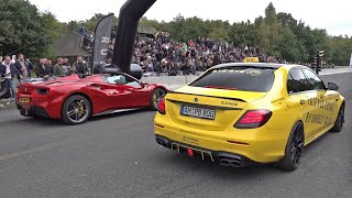 BRABUS 800 Mercedes E63 S AMG 4.0L V8 BiTurbo vs Ferrari 488 Spider