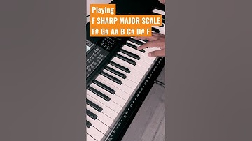 Playing F Sharp Major Scale on Piano 🎹🎹🎵#shorts