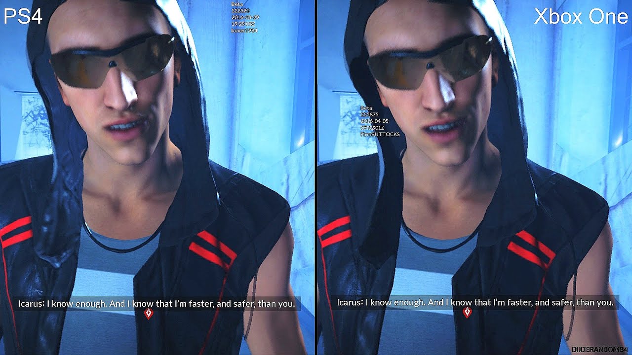 Mirror's Edge Catalyst Beta Xbox One Vs PS4 Graphics Comparison