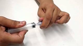 How to connect a needle free connector with simple luer. www.c-feng.com.tw