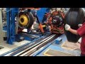 11th step of JT RADIAL tires production. Tire manufacturer robotic equipment