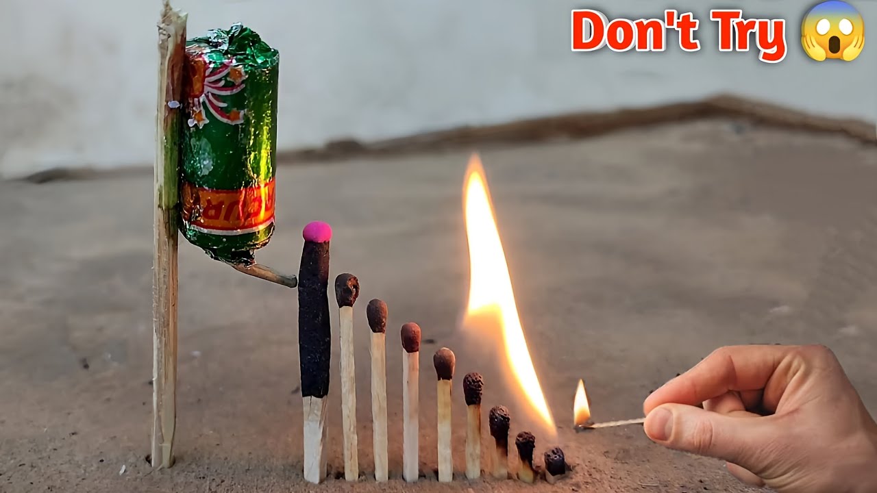 Bullet Bomb Matchstick Amazing Cracker experiment 😱 || Diwali cracker ...