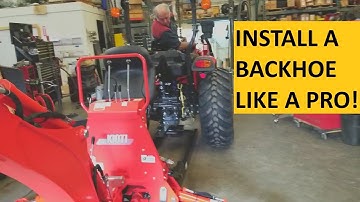 How to install a Kioti Tractor backhoe. See if you