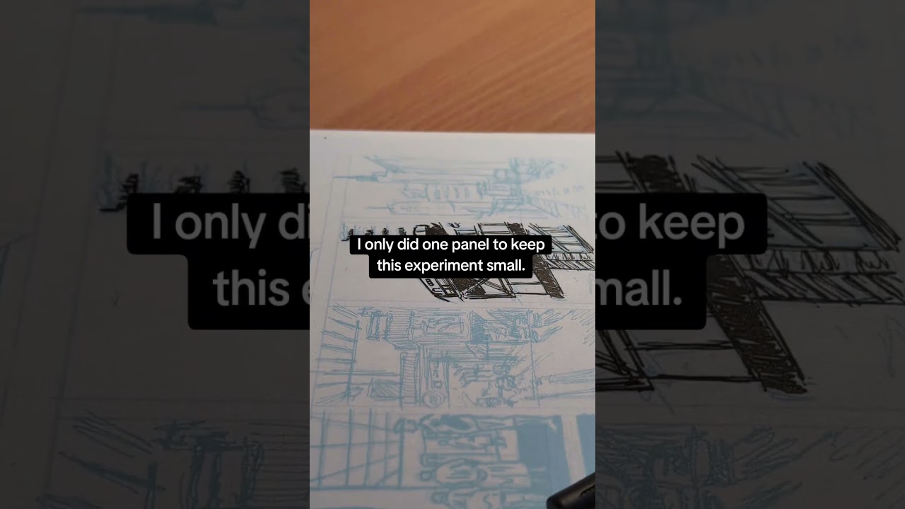 Experimenting with my comic inking process. 