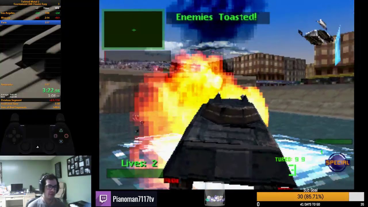 Twisted Metal 2 Cheat Easy Speedrun in 509 [Former WR] YouTube