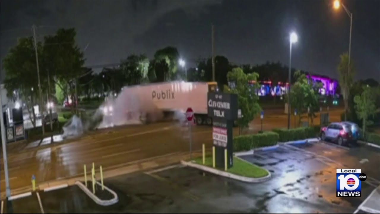 Surveillance video captures fatal crash involving Publix truck in Miami ...