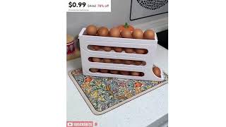 Egg Holder Eggs Organizer Sliding Rail Shelf Refrigerator Stand Accessory Storage Rail Box Container