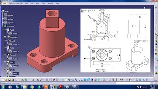#CATIA V5 #MACHINE PART #Pad #Groove command