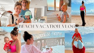 Vlog | HUGE SURPRISE! Our 1st family beach vacation!