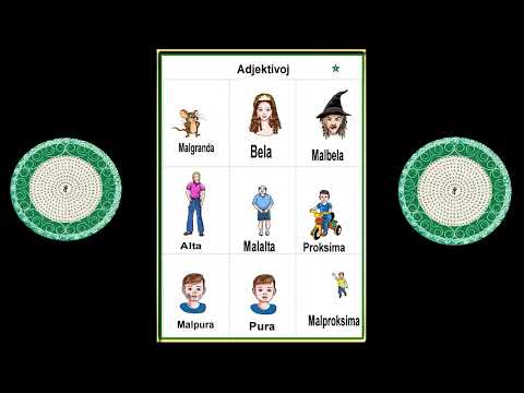 ADJEKTIVOJ ( ADJECTIVES )  Esperanto