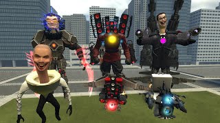 TITAN TV MAN & CAMERAMAN AND SPEAKERMAN VS THEIR MULTIVERSE SKIBIDI TOILET VERSIONS In Garrys Mod