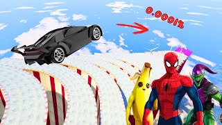 Cartoon stunt races Spider-man GTA 5 #shorts #shortslive