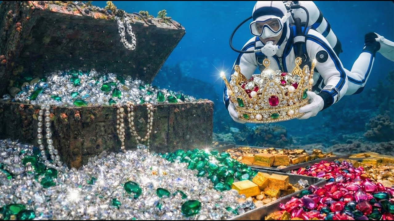 War World II - Era Treasure of Diamonds, Gold, and Emeralds Found on Ocean Floor
